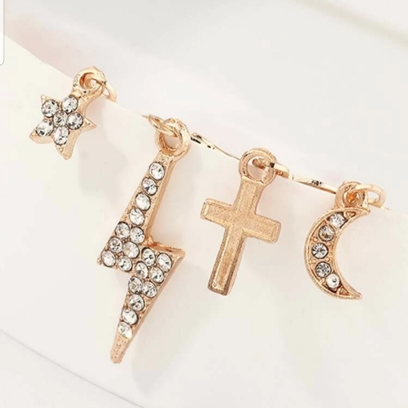 *Beatrice* 4 Piece Mismatch Earrings Set - Picture 3 of 3